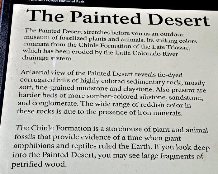 big sign about the Painted Desert